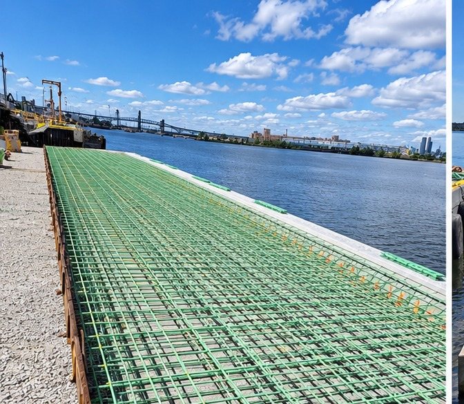 Reinforcing steel installation for the Kuiken Brothers wharf